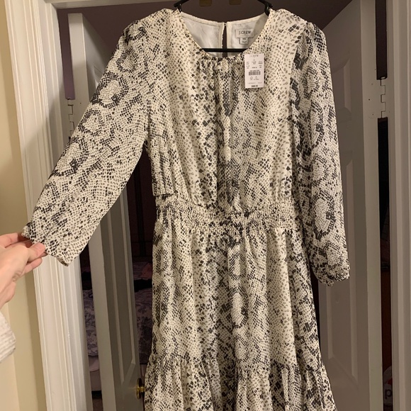 J.Crew snakeskin smocked dress - Picture 1 of 2